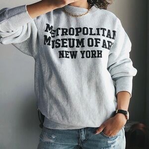 Champion Light Gray Sweatshirt Metropolitan Museum of Art, New York